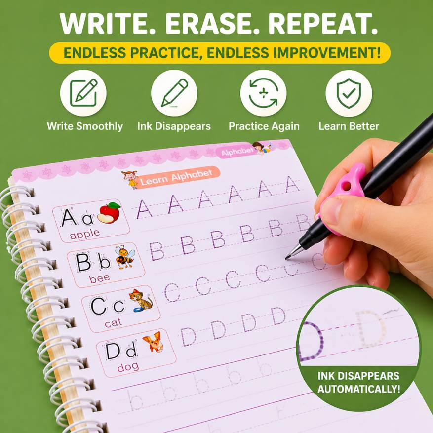 4 Magic Practice Copybook — Watch Your Child Write Beautifully in 21 Days
